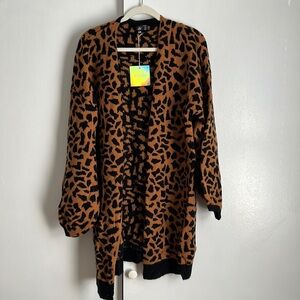 Missguided balloon sleeve knit cardigan